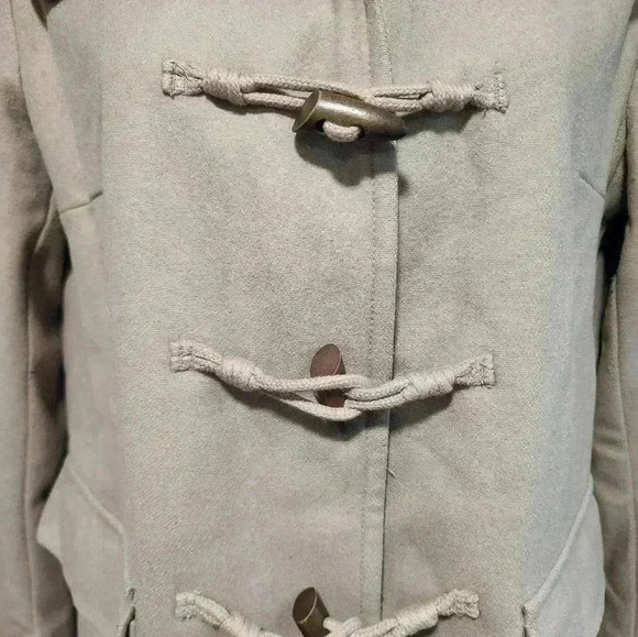 The Gap Beige Wool Blend Coat Toggle Buttons Size Small - Picture 2 of 6